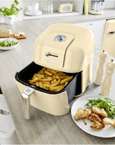 Swan Retro 6 Litre Manuel Airfryer Yağsız Fritöz Krem